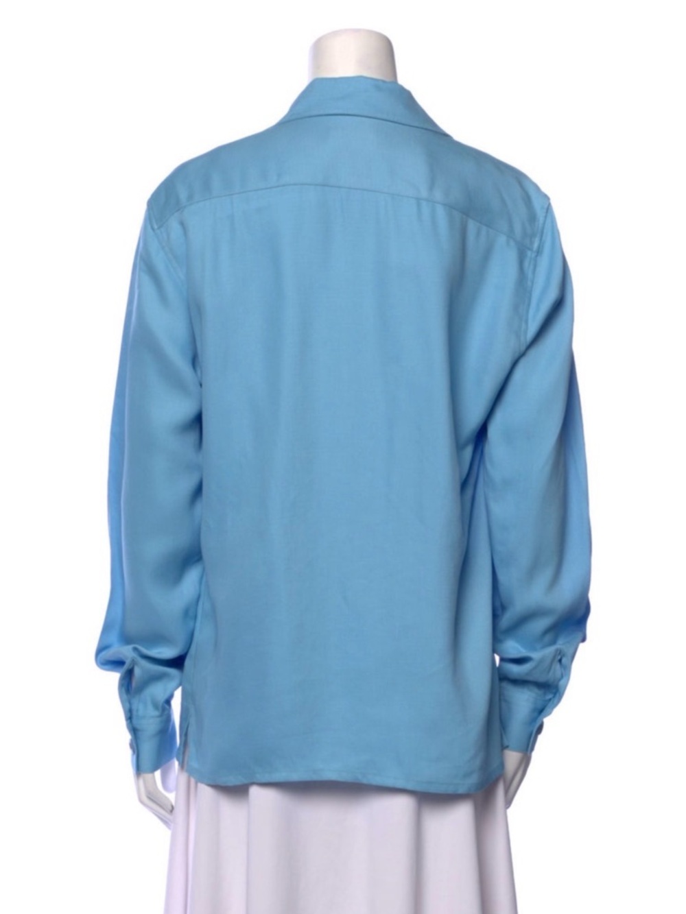 Sandro Sky Blue Casual Button-Down Shirt - Picture 3 of 3